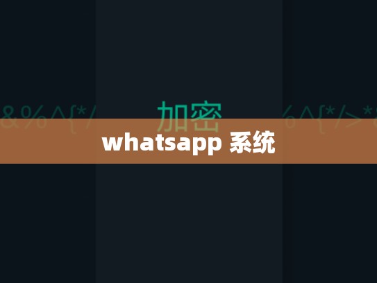 whatsapp 系统