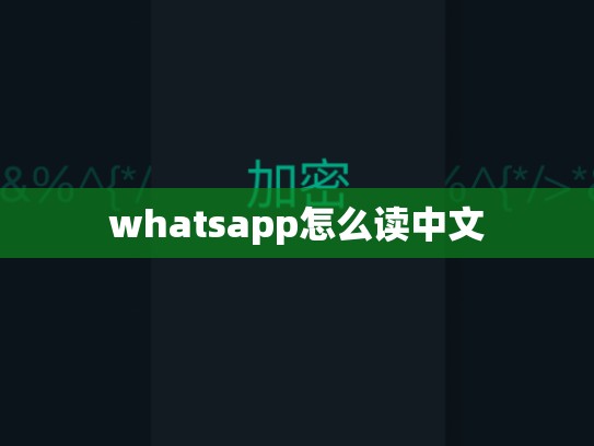 whatsapp怎么读中文