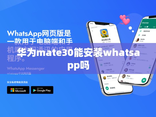 华为mate30能安装whatsapp吗