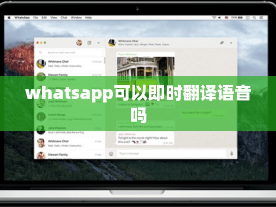 whatsapp可以即时翻译语音吗