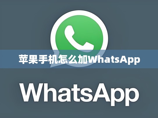 苹果手机怎么加WhatsApp