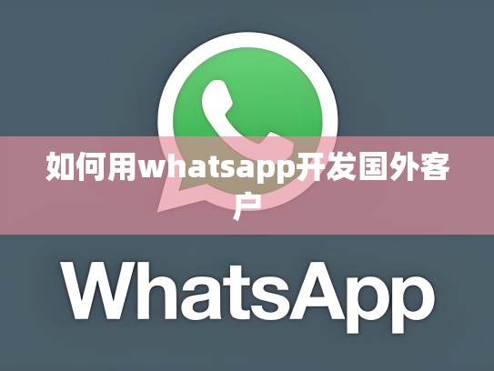 如何用whatsapp开发国外客户