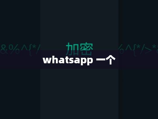 whatsapp 一个