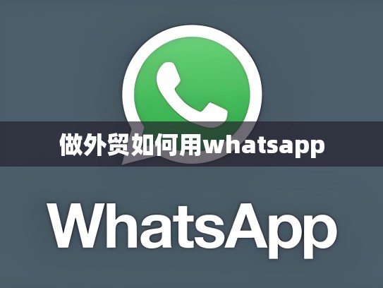 做外贸如何用whatsapp