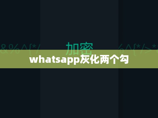 whatsapp灰化两个勾