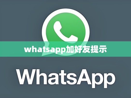 whatsapp加好友提示