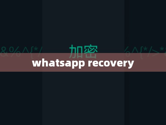 whatsapp recovery