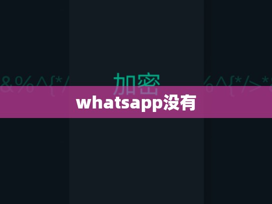 whatsapp没有