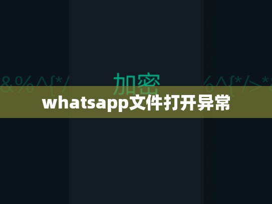 whatsapp文件打开异常