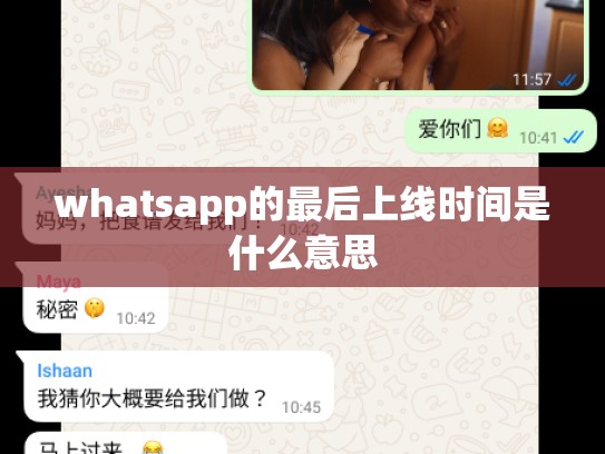 whatsapp的最后上线时间是什么意思