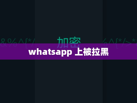 whatsapp 上被拉黑