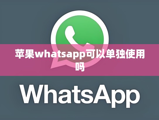 苹果whatsapp可以单独使用吗