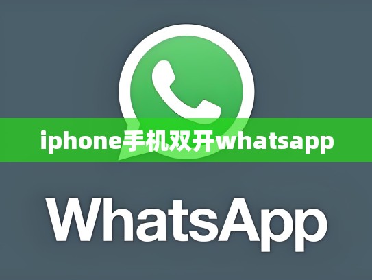 iphone手机双开whatsapp