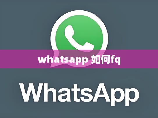 whatsapp 如何fq