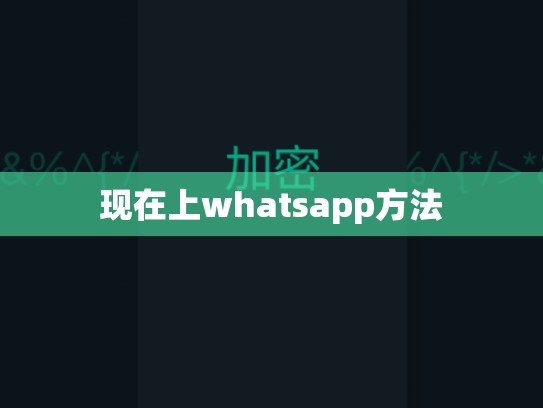 现在上whatsapp方法