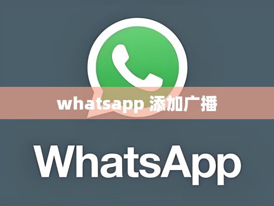 whatsapp 添加广播