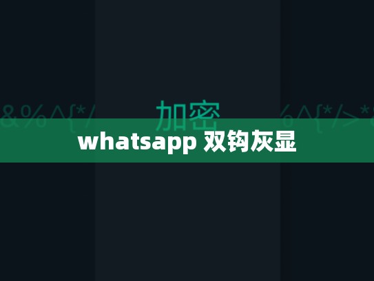 whatsapp 双钩灰显