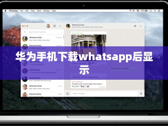 华为手机下载whatsapp后显示