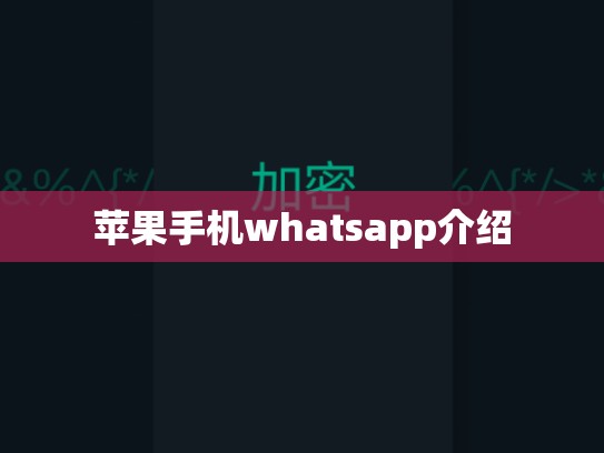 苹果手机whatsapp介绍