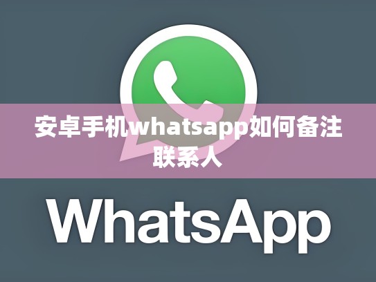 安卓手机whatsapp如何备注联系人