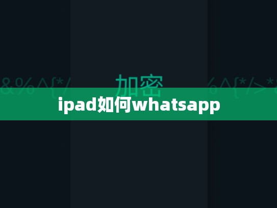 ipad如何whatsapp