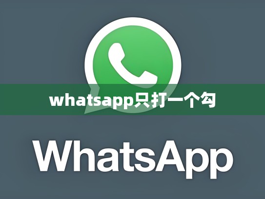 whatsapp只打一个勾