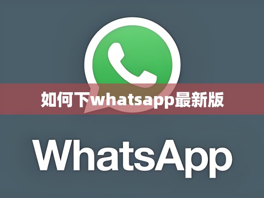如何下whatsapp最新版