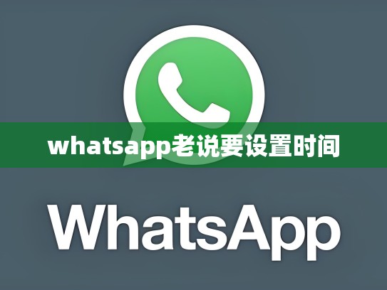 whatsapp老说要设置时间