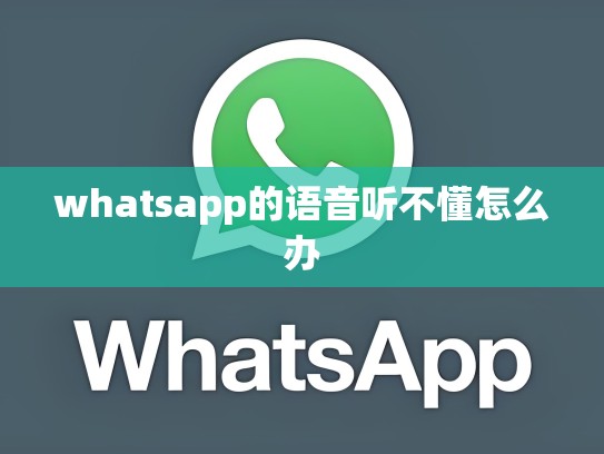 whatsapp的语音听不懂怎么办