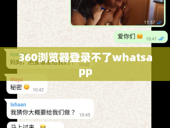 360浏览器登录不了whatsapp