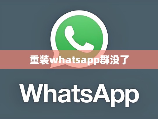 重装whatsapp群没了