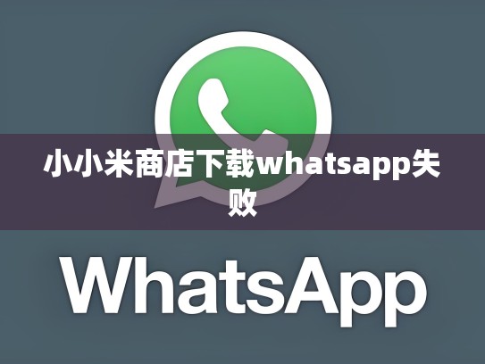 小小米商店下载whatsapp失败