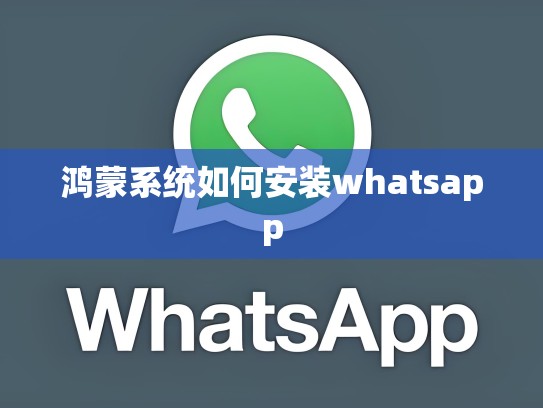 鸿蒙系统如何安装whatsapp