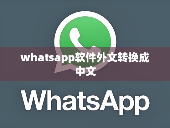whatsapp软件外文转换成中文