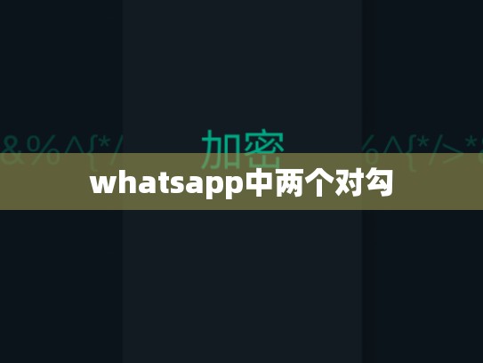 whatsapp中两个对勾