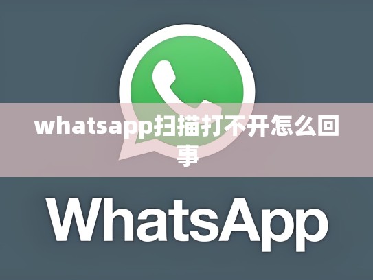 whatsapp扫描打不开怎么回事