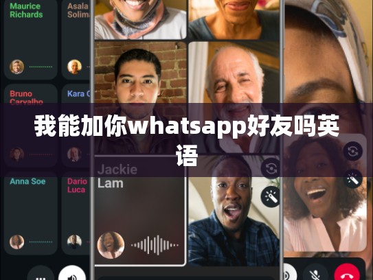 我能加你whatsapp好友吗英语
