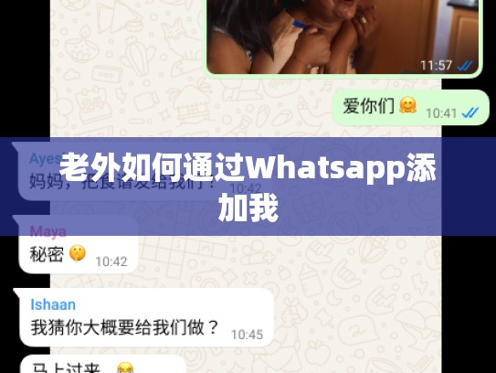 老外如何通过Whatsapp添加我