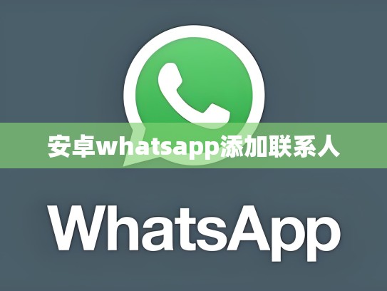 安卓whatsapp添加联系人