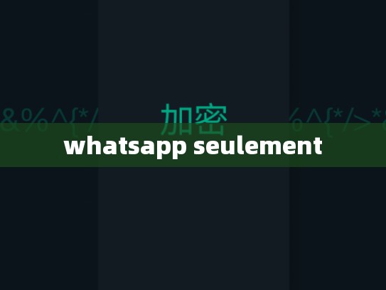 whatsapp seulement