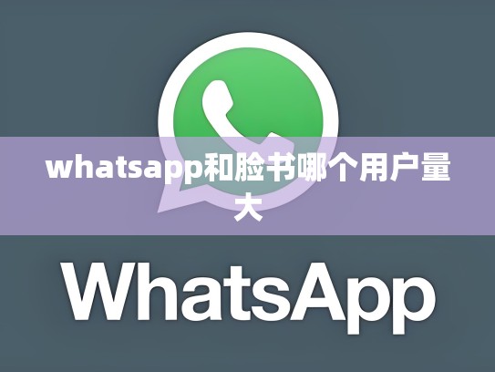 whatsapp和脸书哪个用户量大
