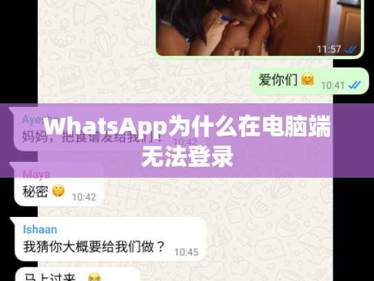 WhatsApp为什么在电脑端无法登录