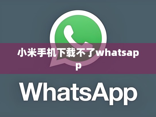 小米手机下载不了whatsapp