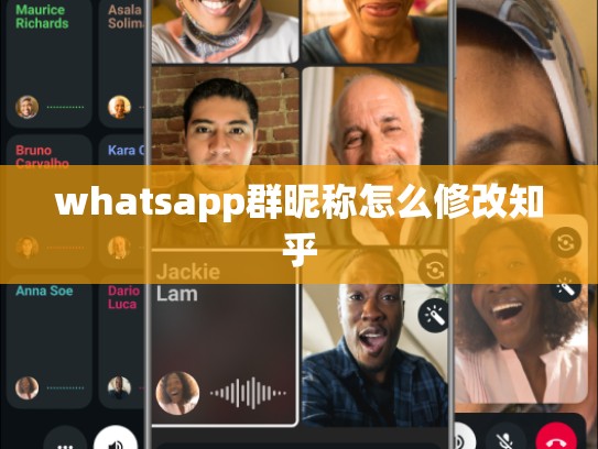 whatsapp群昵称怎么修改知乎