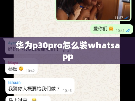 华为p30pro怎么装whatsapp