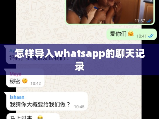 怎样导入whatsapp的聊天记录