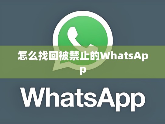 怎么找回被禁止的WhatsApp