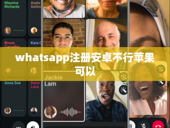 whatsapp注册安卓不行苹果可以