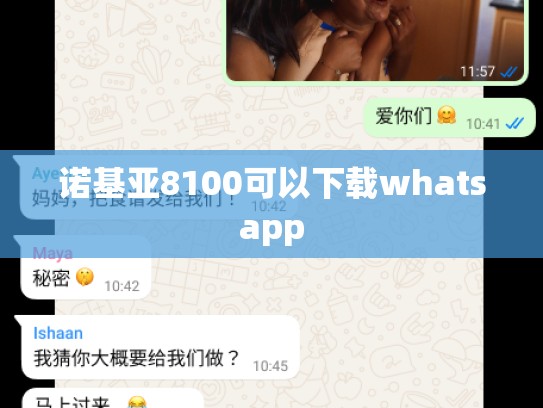诺基亚8100可以下载whatsapp