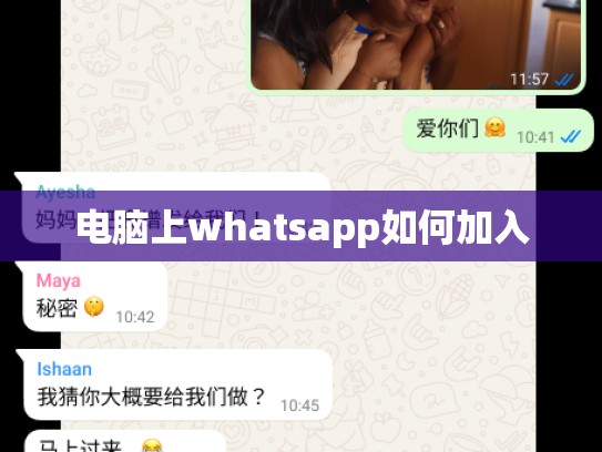 电脑上whatsapp如何加入